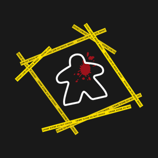 Dead Meeple Crime Scene (bloody) T-Shirt