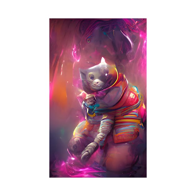 Strange Cosmonaut Kitty Cat by Banditec