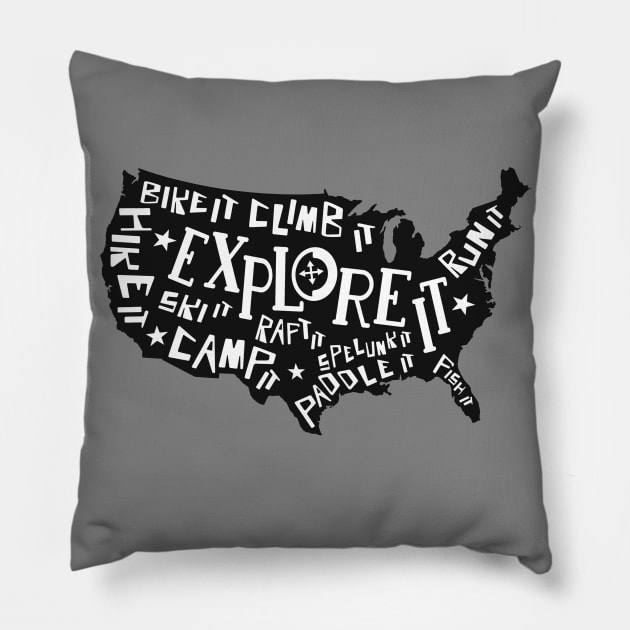 Explore It All Pillow by Echeverri_Designs