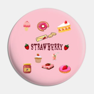 Strawberry Everywhere Pin