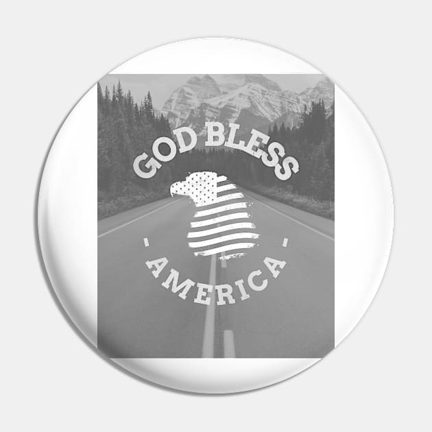 God Bless American Fourth of July Pin by TeesByOlivia