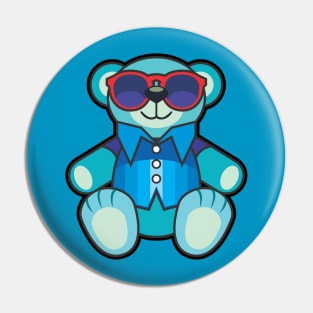 Relaxing Teddy Bear Pin