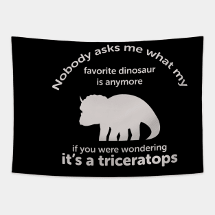 Triceratops grown up favorite dinosaur Tapestry