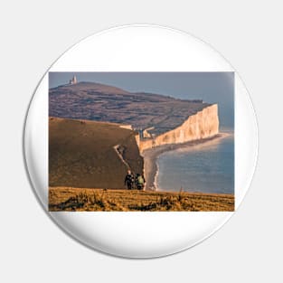 The Seven Sisters, East Sussex, UK (hikers) Pin