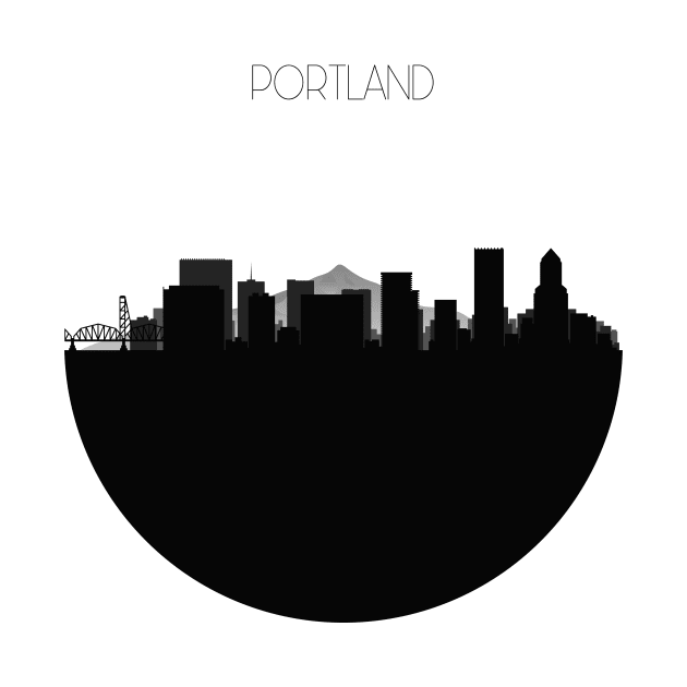 Portland Skyline by inspirowl