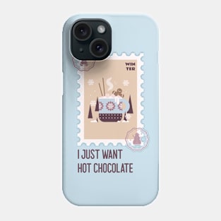 Hot Chocolate Winter Time Holidays Stamp Collector Stamps Phone Case