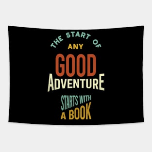 The Start of Any Good Adventure Starts With a Book Tapestry