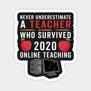 Never Underestimate A Teacher Who Survived 2020 Online Teaching back to Scholl 2021 Magnet