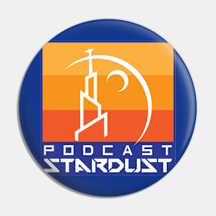 Podcast Stardust Sunset Gradient Logo Pin