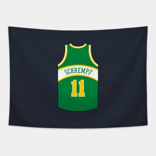 Detlef Schrempf Seattle Supersonics Jersey Qiangy Tapestry