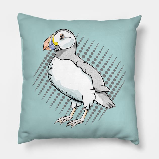 Puffin Pillow by mailboxdisco