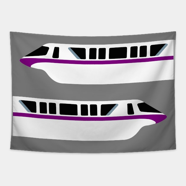 Minimal Monorail Purple Tapestry by FandomTrading