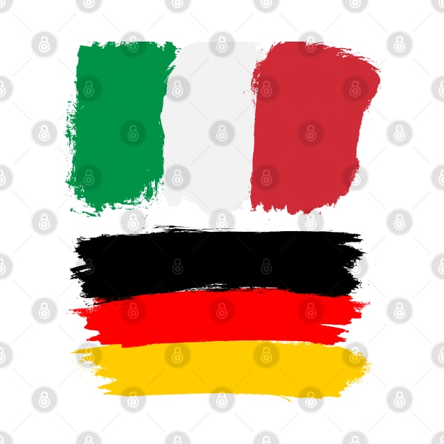 Italian and Germany flag by Islanr