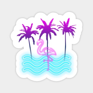 Neon Flamingo Magnet