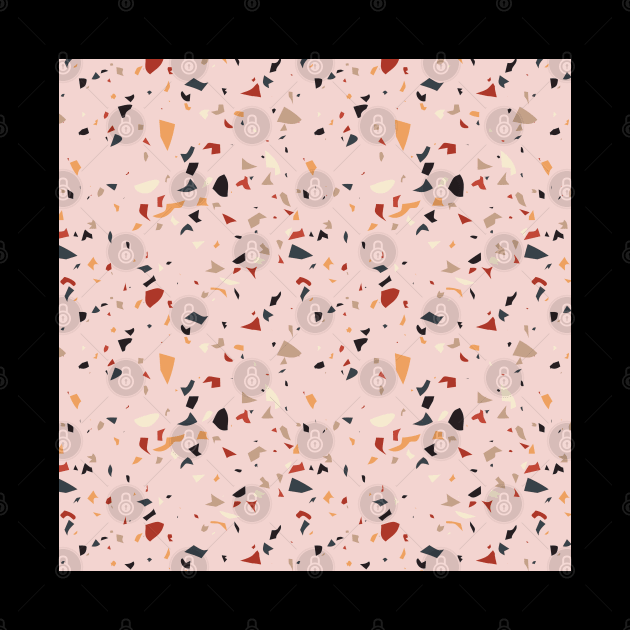 Terrazzo Pattern Pink by ArunikaPrints