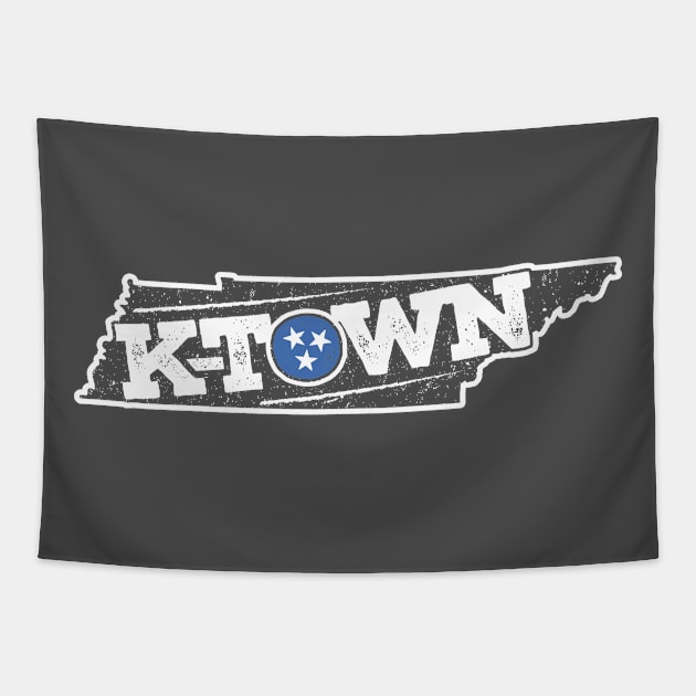 K-Town Tennessee (White on Iron) Tapestry by jepegdesign