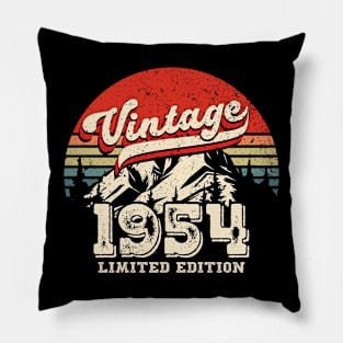 Vintage 1954 Birthday Gift Retro Distressed 70th Pillow