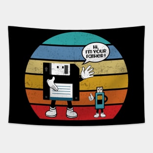 Floppy Disk Gaming Nerd Vintage 80s Years Tapestry