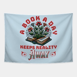 A Book A Day Keeps Reality Away Tapestry
