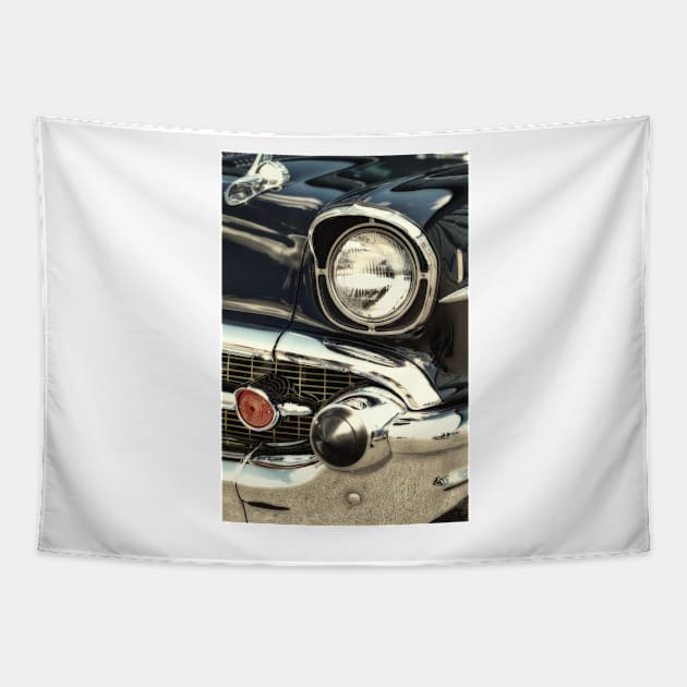 57 Chevy Headlight Tapestry by jforno