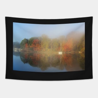 Fog and Fall Colors Tapestry