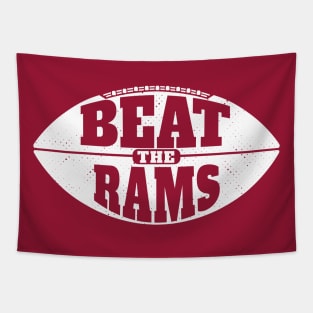 Beat the Rams // Vintage Football Grunge Gameday Tapestry