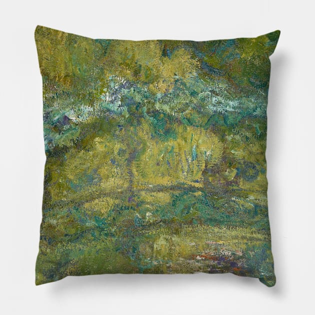 The Footbridge Over the Water-Lily Pond by Claude Monet Pillow by Classic Art Stall