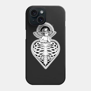 Cherub on a ribcage heart Phone Case