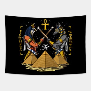 Ancient Egyptian Gods Horus Anubis Tapestry