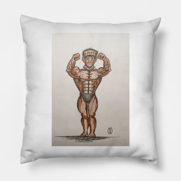 Fitness Freak Pillow by Matt Starr Fine Art