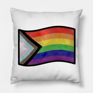 Foggy DBD Progress Pride Flag Charm Pillow