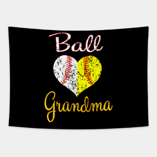 Softball Grandma Shirt - Baseball Mom Tapestry