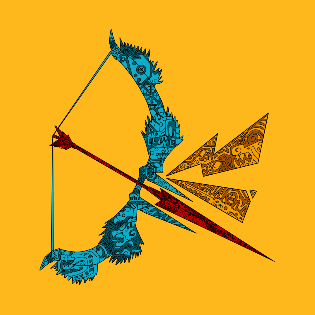 Monster Hunter Bow (lined) for light tees by paintchips