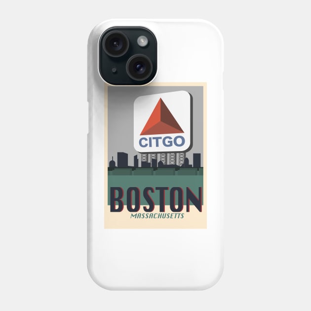 Boston Travel Poster 3 Phone Case by Rosemogo