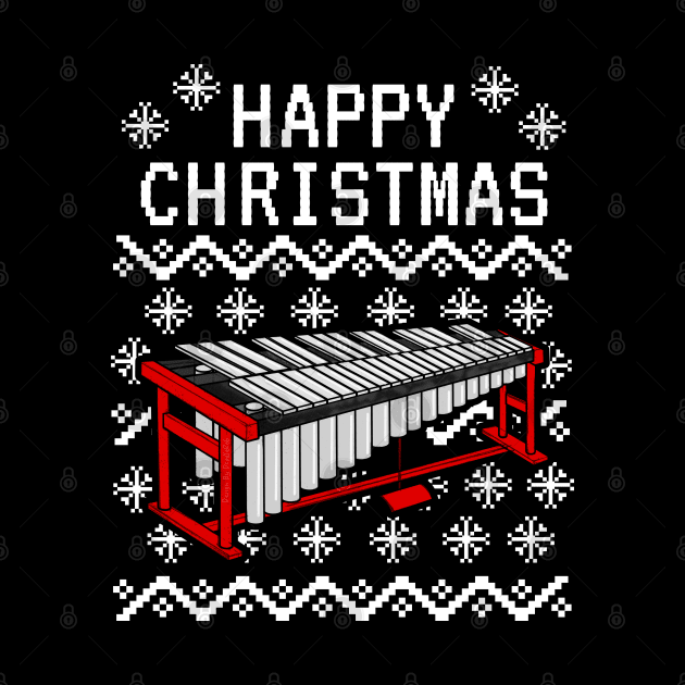 Vibraphone Ugly Christmas Vibraphonist Musician Xmas 2022 by doodlerob