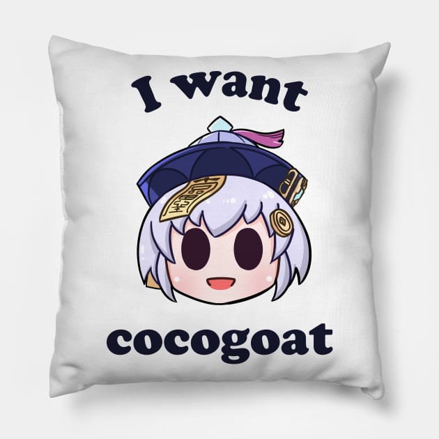 Genshin Impact Qiqi cocogoat Pillow by Oricca