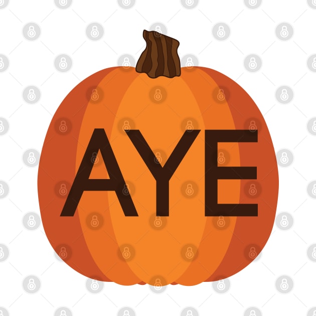 PRO SCOTTISH INDEPENDENCE AYE HALLOWEEN PUMPKIN by MacPean