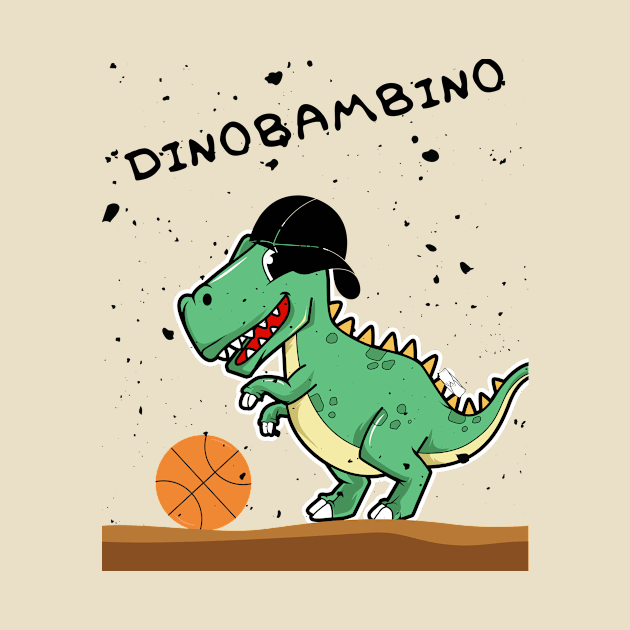 Dinosaur play basketball by bars_sky