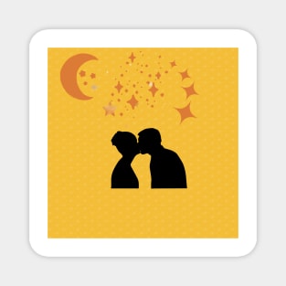 Kisses under the stars and the moon Magnet