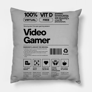 Video gamer label 2 Pillow