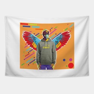 Winged Man - Zine Culture Tapestry