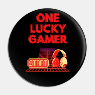 One lucky gamer t shirt mug sticker magnet cases notebook pin Pin