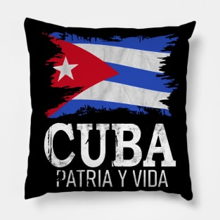 Cuba Libre Cuban Flag patria y vida Pillow