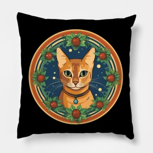 Abyssinian Cat Xmas Ornament, Love Cats Pillow