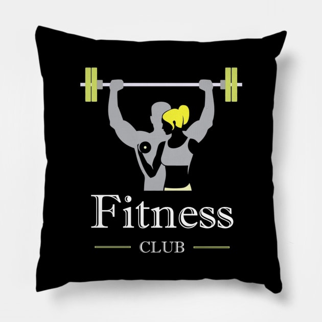 Fitness club Pillow by Madi's shop