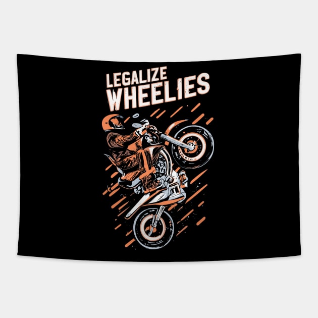 legalize wheelies Tapestry by vaporgraphic