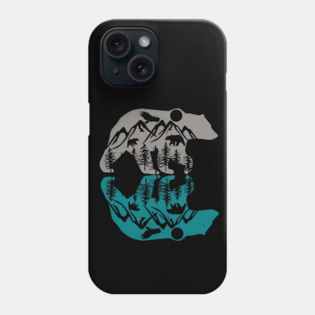 Mountain Bear Phone Case by FullOnNostalgia