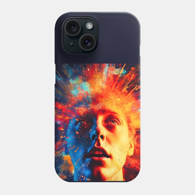 Cognitive Cataclysm, Unraveling of a Cerebral Dichotomy (Male Version) Phone Case by Nebula Nexus