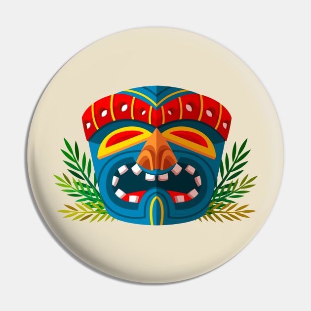 TIKI Mask Pin by Mako Design 