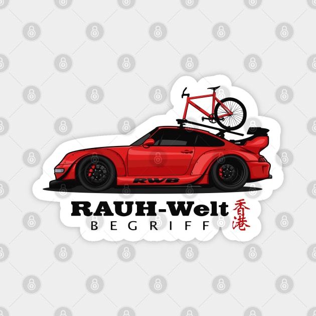 RWB 911 Bike Roof (Red) Magnet by Jiooji Project